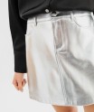 Jupe courte forme trapèze scintillante femme
